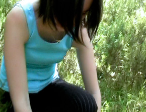 Brunette beauty fucked in the undergrowth 2