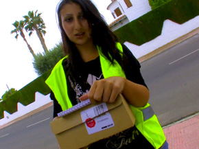 She delivers a package and gets fucked pussy 1